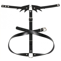 Kinky Party Collier Sm + ceinture Belt Wing Noir